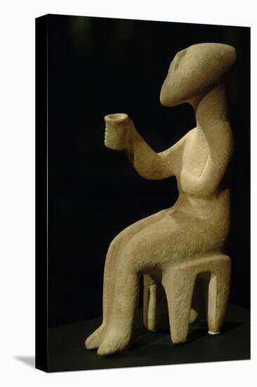 Man with a Glass. (2800-2300B.C.). Cycladic Art. Ancient Period II. Greece-null-Stretched Canvas