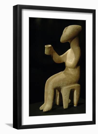 Man with a Glass. (2800-2300B.C.). Cycladic Art. Ancient Period II. Greece-null-Framed Giclee Print