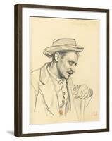 Man with a Hat in Profile, C. 1872-1875-Ilya Efimovich Repin-Framed Giclee Print