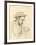 Man with a Hat in Profile, C. 1872-1875-Ilya Efimovich Repin-Framed Giclee Print