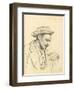 Man with a Hat in Profile, C. 1872-1875-Ilya Efimovich Repin-Framed Giclee Print