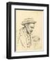 Man with a Hat in Profile, C. 1872-1875-Ilya Efimovich Repin-Framed Giclee Print