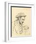 Man with a Hat in Profile, C. 1872-1875-Ilya Efimovich Repin-Framed Giclee Print