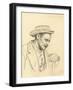 Man with a Hat in Profile, C. 1872-1875-Ilya Efimovich Repin-Framed Giclee Print