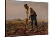 Man with a Hoe, 1860-1861-Jean-François Millet-Stretched Canvas