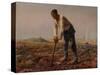 Man with a Hoe, 1860-1861-Jean-François Millet-Stretched Canvas