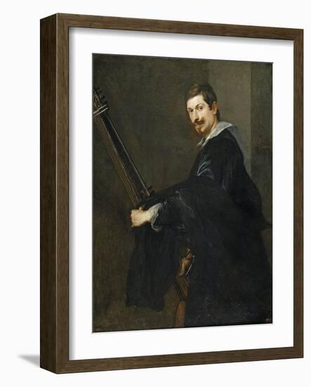 Man with a Lute, Between 1621 and 1630-Sir Anthony Van Dyck-Framed Giclee Print