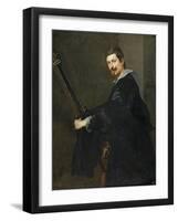 Man with a Lute, Between 1621 and 1630-Sir Anthony Van Dyck-Framed Giclee Print