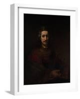 Man with a Magnifying Glass, c.1660-Rembrandt van Rijn-Framed Giclee Print