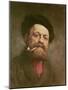 Man with a Pipe (Oil on Canvas)-Gustave Courbet-Mounted Giclee Print