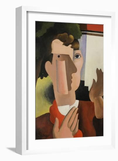 Man with a Red Scarf, 1922-Roger de La Fresnaye-Framed Giclee Print