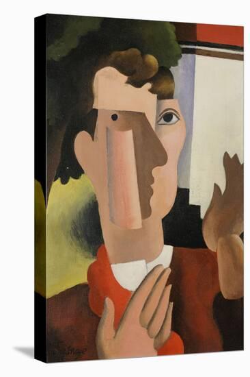 Man with a Red Scarf, 1922-Roger de La Fresnaye-Stretched Canvas