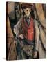 Man with a Red Waistcoat, copy after Cezanne by Egisto Paolo Fabbri, 20th c.-Egisto Paolo Fabbri-Stretched Canvas