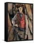 Man with a Red Waistcoat, copy after Cezanne by Egisto Paolo Fabbri, 20th c.-Egisto Paolo Fabbri-Framed Stretched Canvas