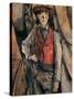 Man with a Red Waistcoat, copy after Cezanne by Egisto Paolo Fabbri, 20th c.-Egisto Paolo Fabbri-Stretched Canvas