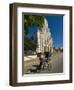 Man With a Rickshaw in Front of a Modern Church in Mahajanga, Madagascar, Africa-null-Framed Photographic Print