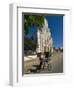 Man With a Rickshaw in Front of a Modern Church in Mahajanga, Madagascar, Africa-null-Framed Photographic Print