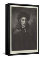 Man with a Stick-Rembrandt van Rijn-Framed Stretched Canvas