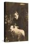 Man with a Terrier in a Garden-null-Stretched Canvas