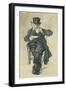 Man with a Top Hat Drinking a Cup of Coffee, 1882-Vincent van Gogh-Framed Giclee Print