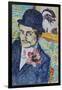 Man with a Tulip (Portrait of Jean Metzinger)-Robert Delaunay-Framed Giclee Print