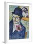 Man with a Tulip (Portrait of Jean Metzinger)-Robert Delaunay-Framed Giclee Print