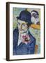 Man with a Tulip (Portrait of Jean Metzinger)-Robert Delaunay-Framed Giclee Print