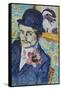 Man with a Tulip (Portrait of Jean Metzinger)-Robert Delaunay-Framed Stretched Canvas