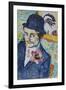 Man with a Tulip (Portrait of Jean Metzinger)-Robert Delaunay-Framed Giclee Print