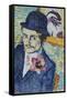 Man with a Tulip (Portrait of Jean Metzinger)-Robert Delaunay-Framed Stretched Canvas