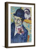 Man with a Tulip (Portrait of Jean Metzinger)-Robert Delaunay-Framed Giclee Print