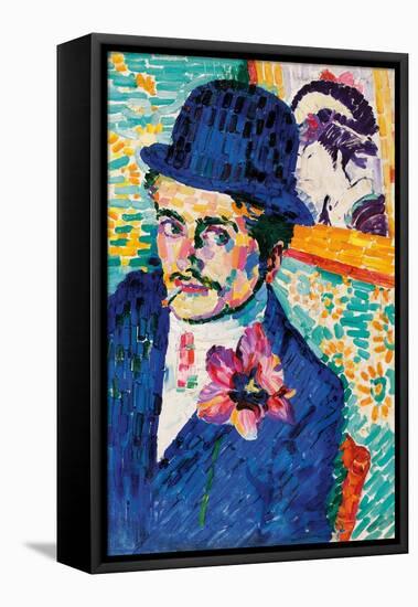 Man with a Tulip-Robert Delaunay-Framed Stretched Canvas