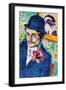 Man with a Tulip-Robert Delaunay-Framed Giclee Print