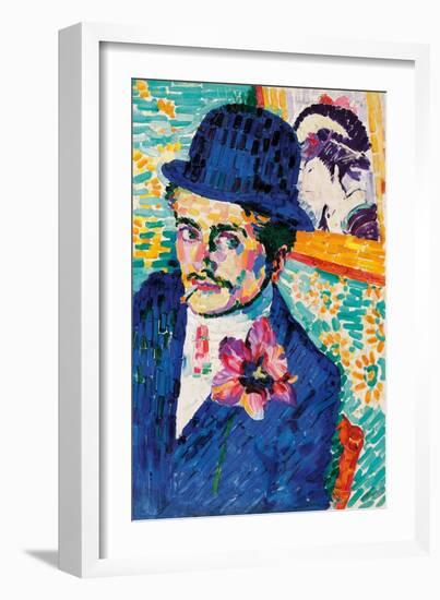 Man with a Tulip-Robert Delaunay-Framed Giclee Print