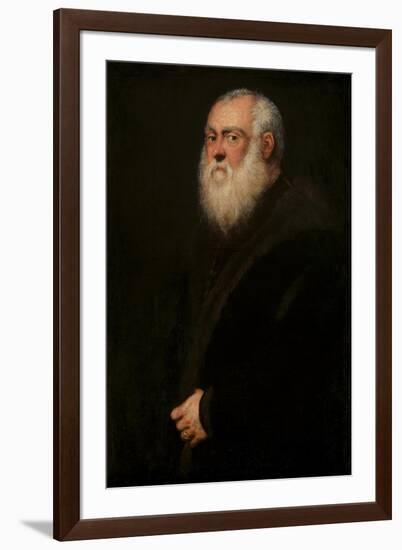 Man with a White Beard, C. 1570-Jacopo Tintoretto-Framed Giclee Print