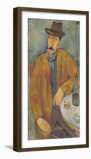 Man with a Wine Glass-Amedeo Modigliani-Framed Giclee Print