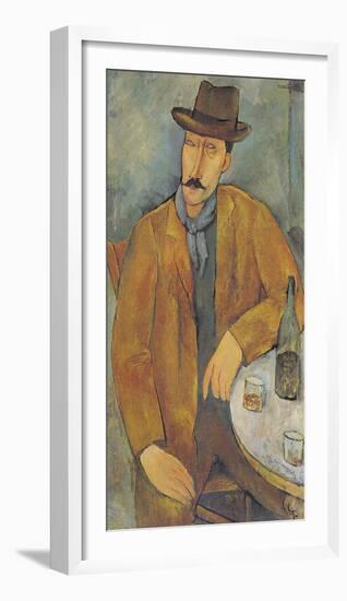 Man with a Wine Glass-Amedeo Modigliani-Framed Giclee Print