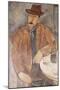 Man with a Wine Glass-Amedeo Modigliani-Mounted Giclee Print