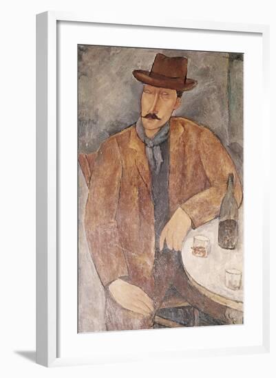 Man with a Wine Glass-Amedeo Modigliani-Framed Giclee Print