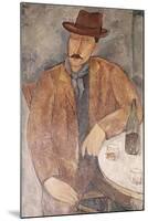 Man with a Wine Glass-Amedeo Modigliani-Mounted Giclee Print