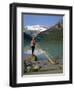 Man with an Alpenhorn Beside Lake Louise in the Banff National Park, Alberta, Canada, North America-Renner Geoff-Framed Photographic Print