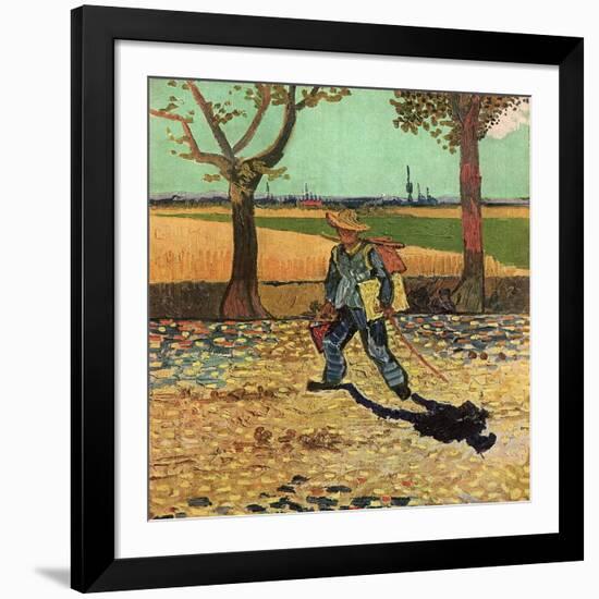 Man with Backpack, 1888 (Oil on Canvas)-Vincent van Gogh-Framed Giclee Print