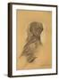 Man with Beard Cap in Profil Perdu-Gustav Klimt-Framed Giclee Print