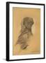 Man with Beard Cap in Profil Perdu-Gustav Klimt-Framed Giclee Print