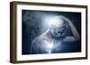 Man with Conceptual Spiritual Body Art-NejroN Photo-Framed Art Print