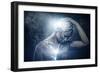 Man with Conceptual Spiritual Body Art-NejroN Photo-Framed Art Print