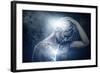 Man with Conceptual Spiritual Body Art-NejroN Photo-Framed Art Print