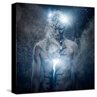 Man with Conceptual Spiritual Body Art-NejroN Photo-Stretched Canvas