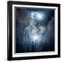 Man with Conceptual Spiritual Body Art-NejroN Photo-Framed Art Print