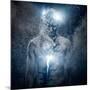 Man with Conceptual Spiritual Body Art-NejroN Photo-Mounted Art Print